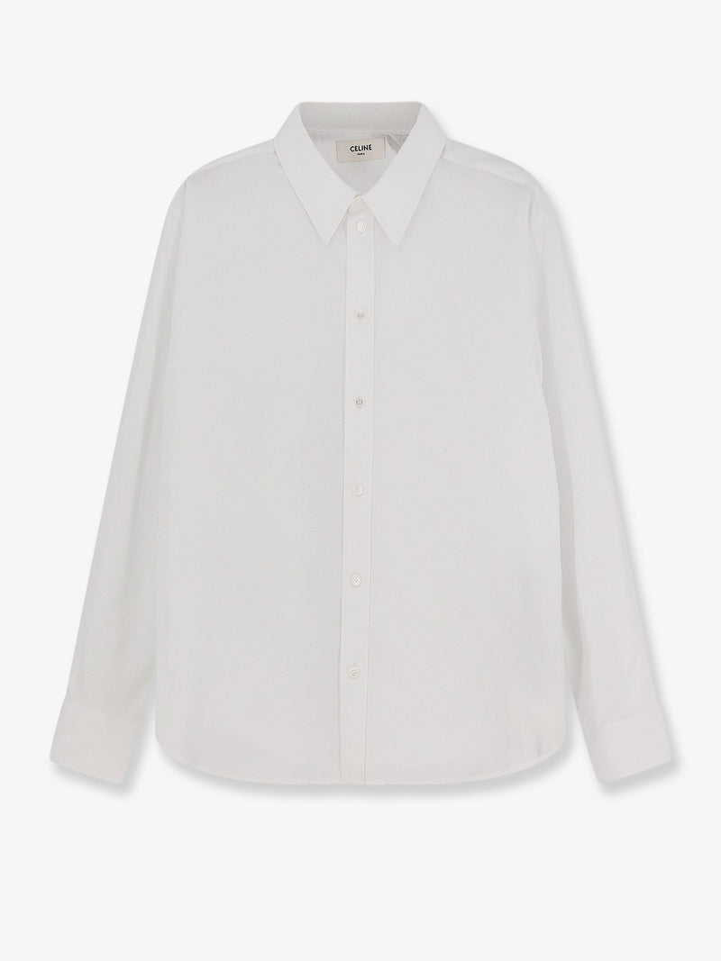 Celine Celine Relaxed Cotton Shirt White Women - World Class Fashion