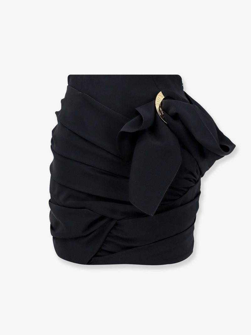 Celine Minifalda Drapeada Celine Negra para Mujer - World Class Fashion