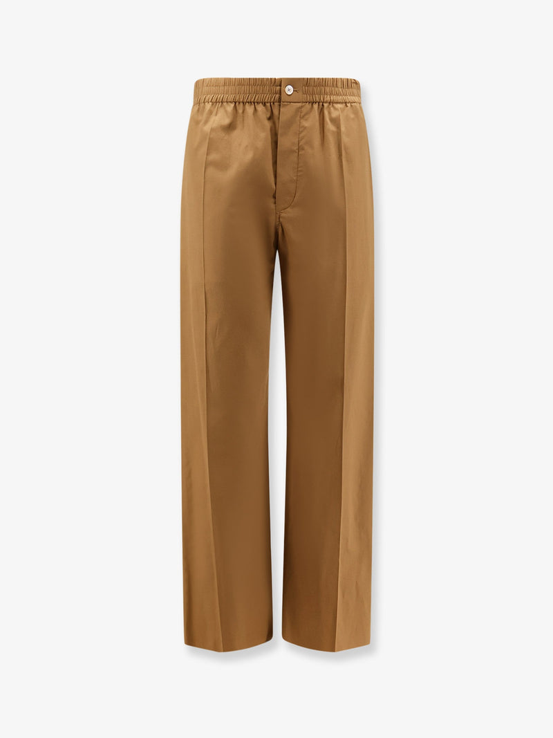 Celine Celine Cotton and Linen Trousers Brown Men - World Class Fashion
