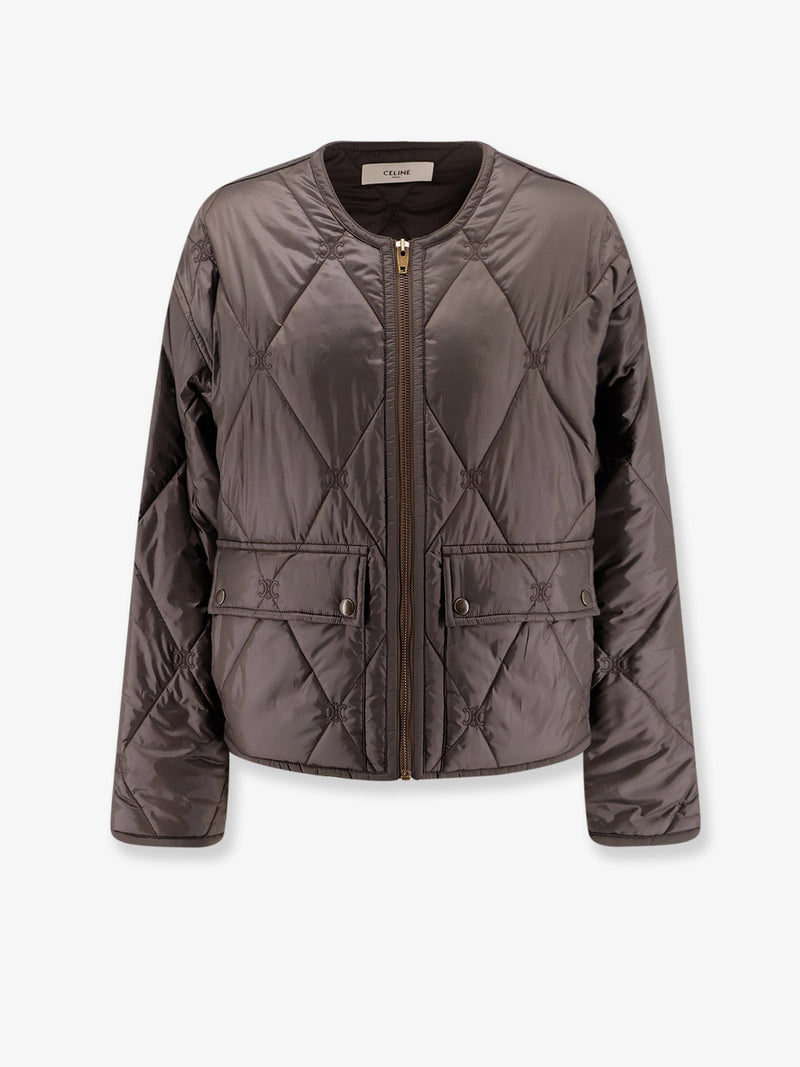 Celine Chaqueta acolchada Triomphe de Celine verde - World Class Fashion