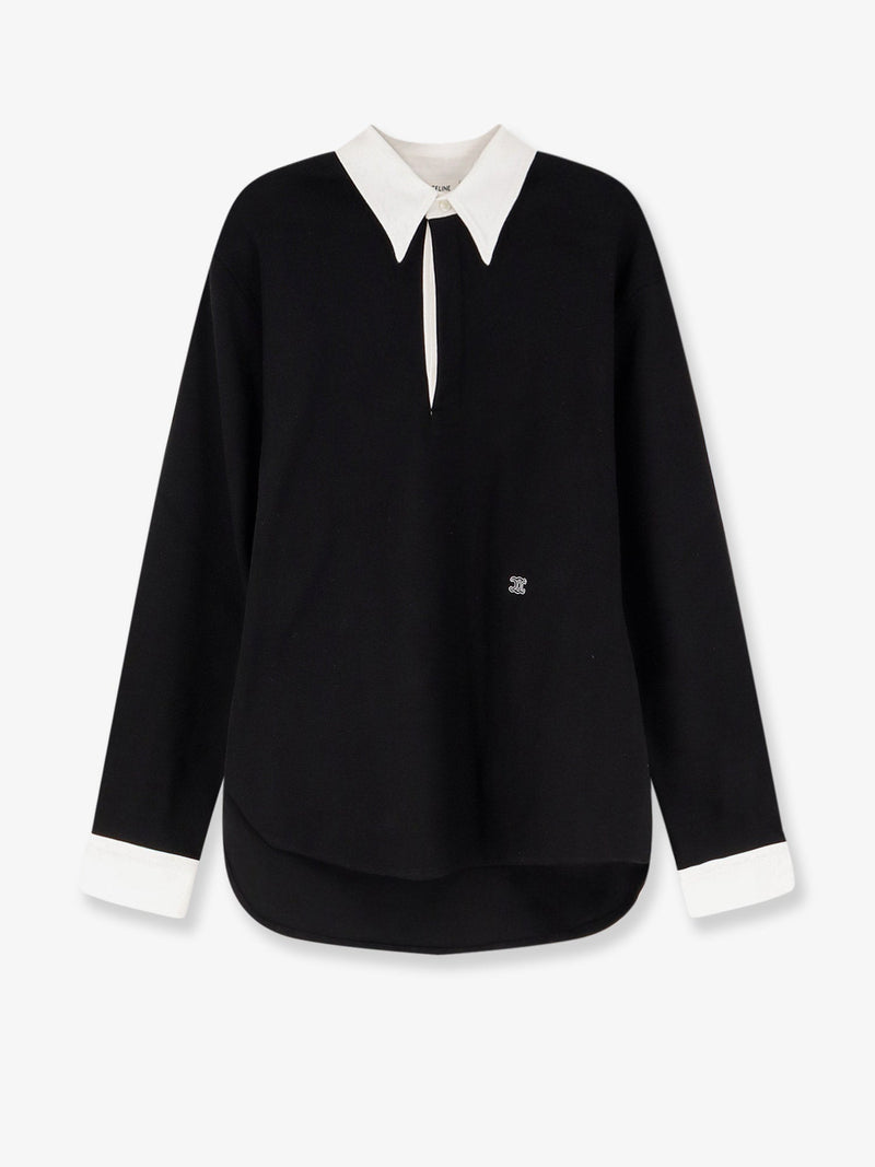 Celine Sudadera Celine de algodón con bordado Triomphe negra - World Class Fashion