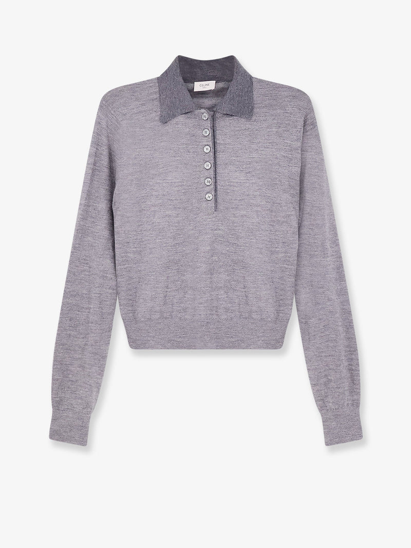 Celine Polo Celine Cachemir Seda Gris Mujer - World Class Fashion