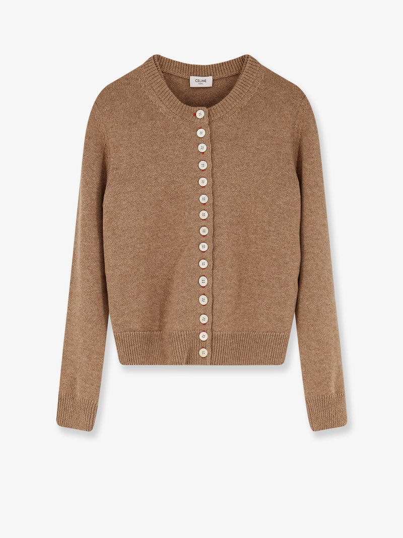 Celine Celine Cashmere Cardigan Beige Women - World Class Fashion