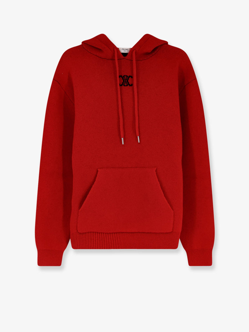 Celine Sudadera Celine de mezcla de lana y cachemira, roja, para hombre - World Class Fashion