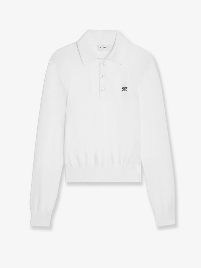 Celine Celine Polo de Algodón Blanco para Mujer - World Class Fashion