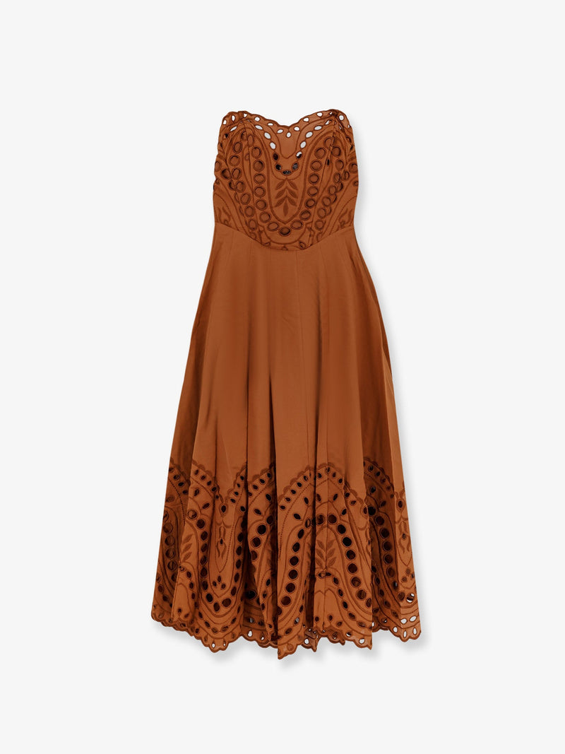 Charo Ruiz Ibiza Charo Ruiz Ibiza Marlin Long Dress Brown - World Class Fashion