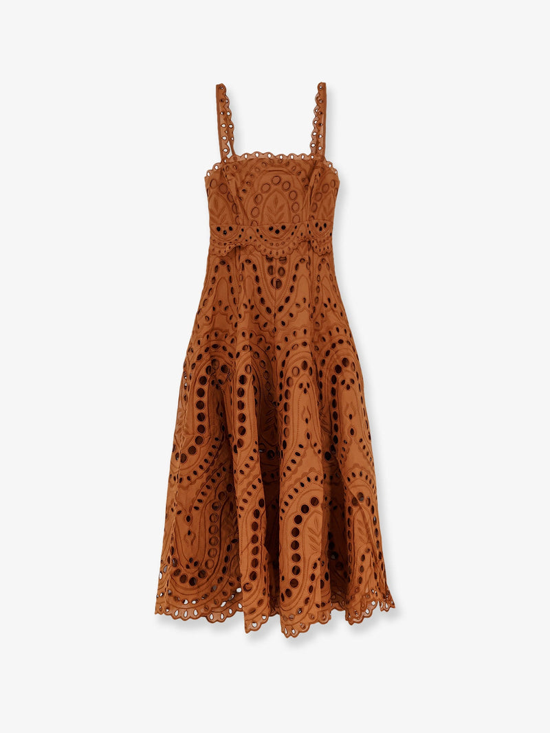 Charo Ruiz Ibiza Charo Ruiz Ibiza Glimmer Long Dress Brown - World Class Fashion