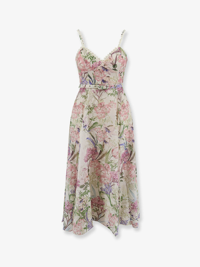 Charo Ruiz Ibiza Charo Ruiz Ibiza Iraso Dress CreamBotanic Pink - World Class Fashion