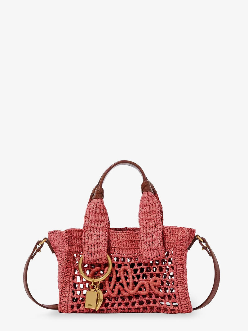 Chloe Chloe Summer Banana Raffia Crossbody Bag Red - World Class Fashion