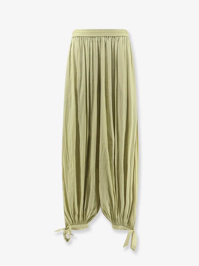 Chloe Chloe Harem Trousers with Knot Detail Green - World Class Fashion