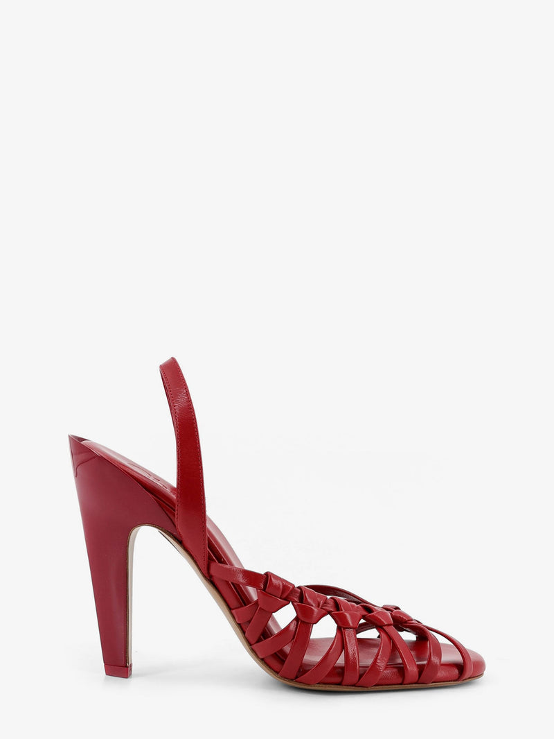 Chloe Chloe Estra Leather Sandals Red Women - World Class Fashion