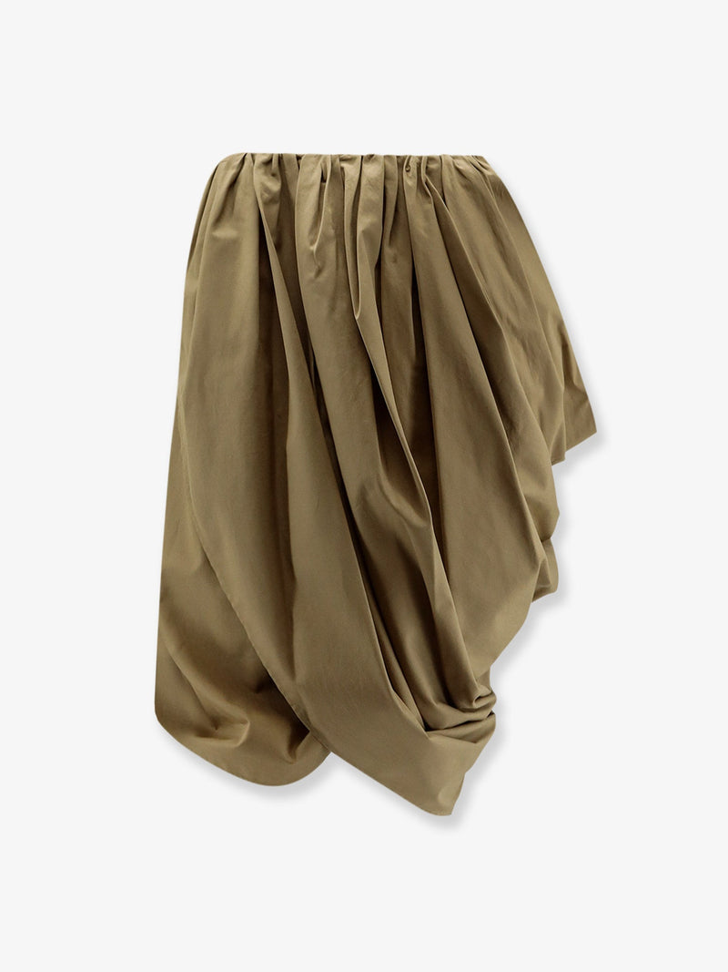 Chloe Chloe Draped Cotton Skirt Green - World Class Fashion