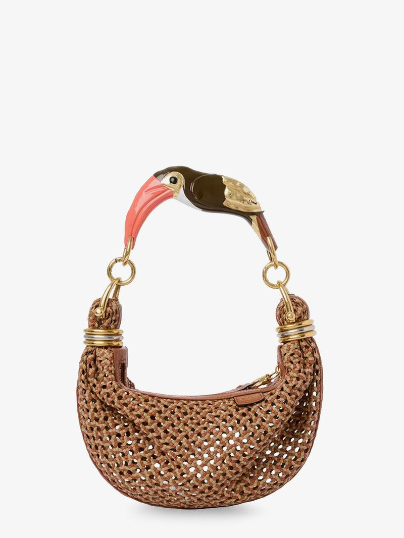Chloe Chloe Bracelet Hobo Handbag with Toucan Handle Brown - World Class Fashion