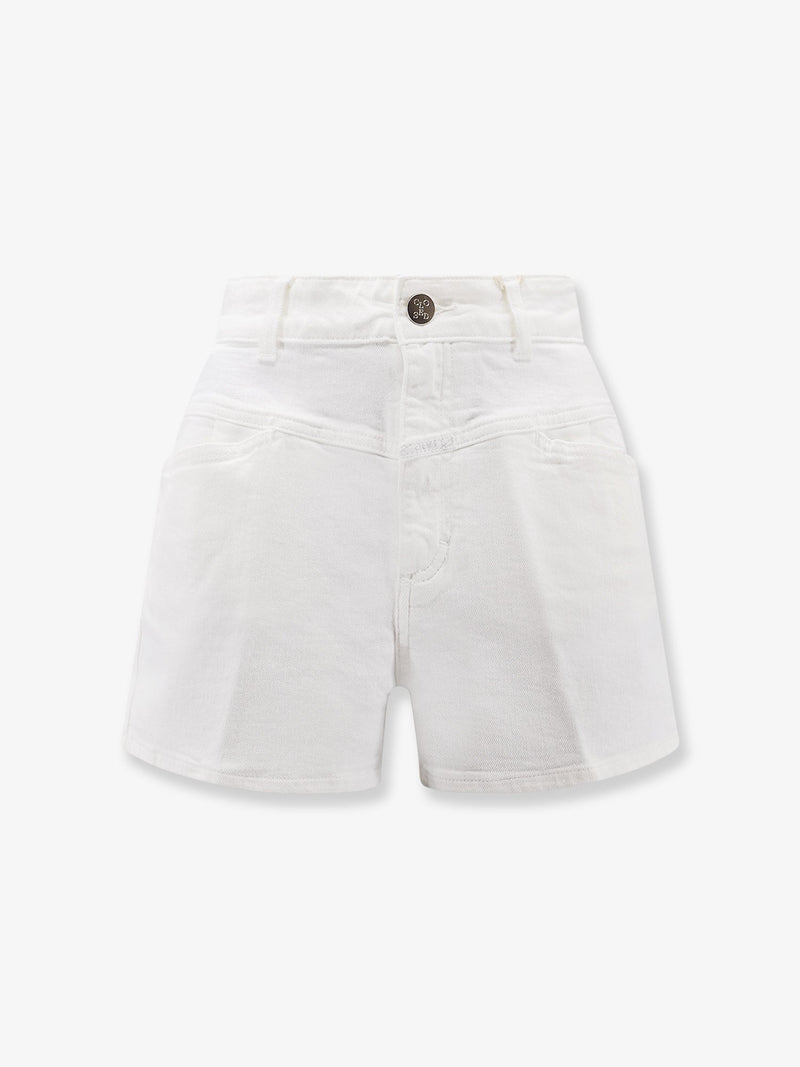 Closed Closed Jocy-X Stretch Cotton Shorts White - World Class Fashion