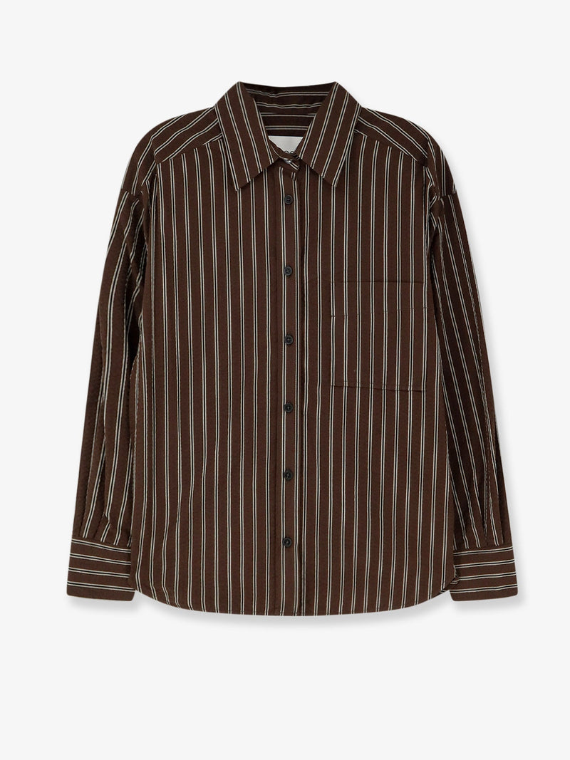 Closed Closed Striped Cotton Shirt Brown Women - World Class Fashion