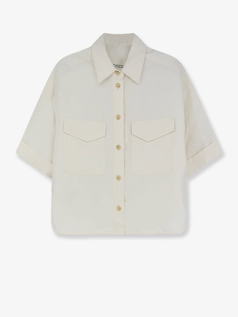 Closed Closed Linen and Viscose Shirt White Women - World Class Fashion