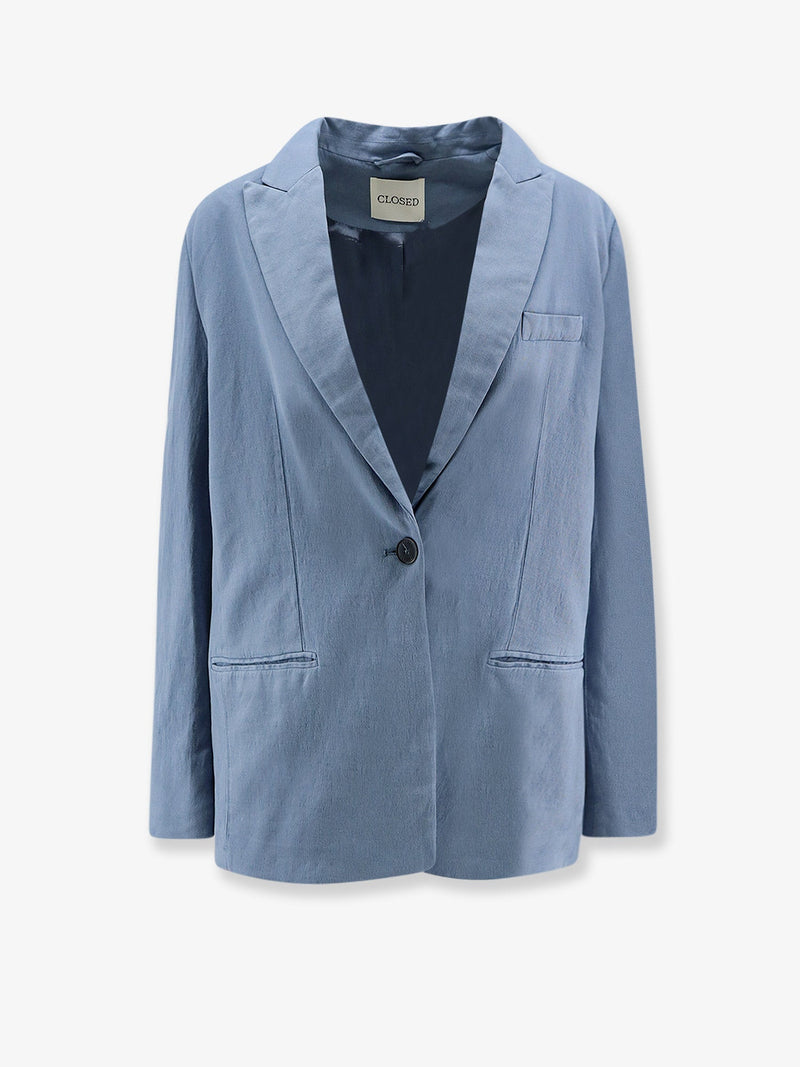 Closed Closed Virgin Wool Blend Blazer Blue - World Class Fashion
