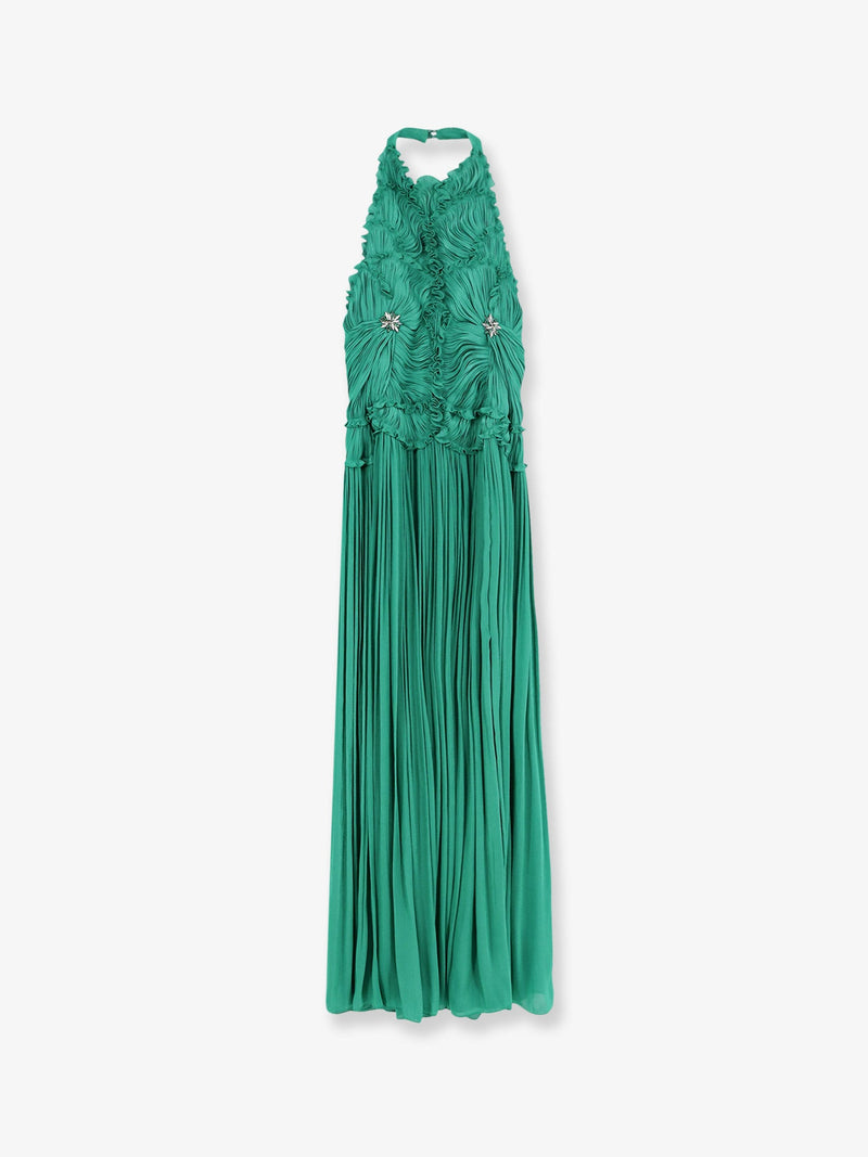 Costarellos Costarellos Lurex Georgette Long Dress - World Class Fashion