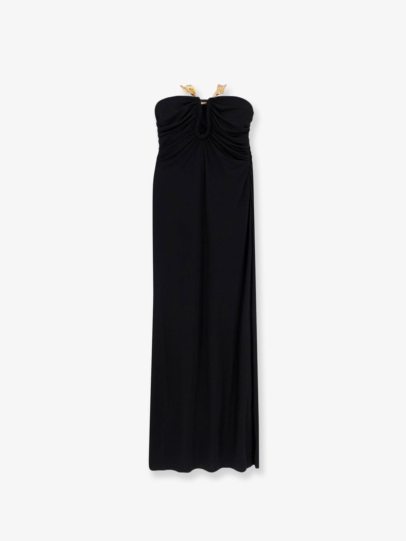 Cult Gaia Cult Gaia Emir Viscose Blend Long Dress Black - World Class Fashion