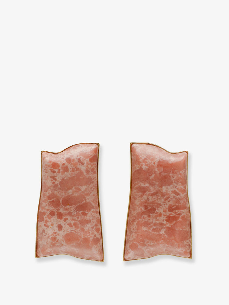 Cult Gaia Cult Gaia Alaya Stone-Effect Resin Earrings Pink - World Class Fashion