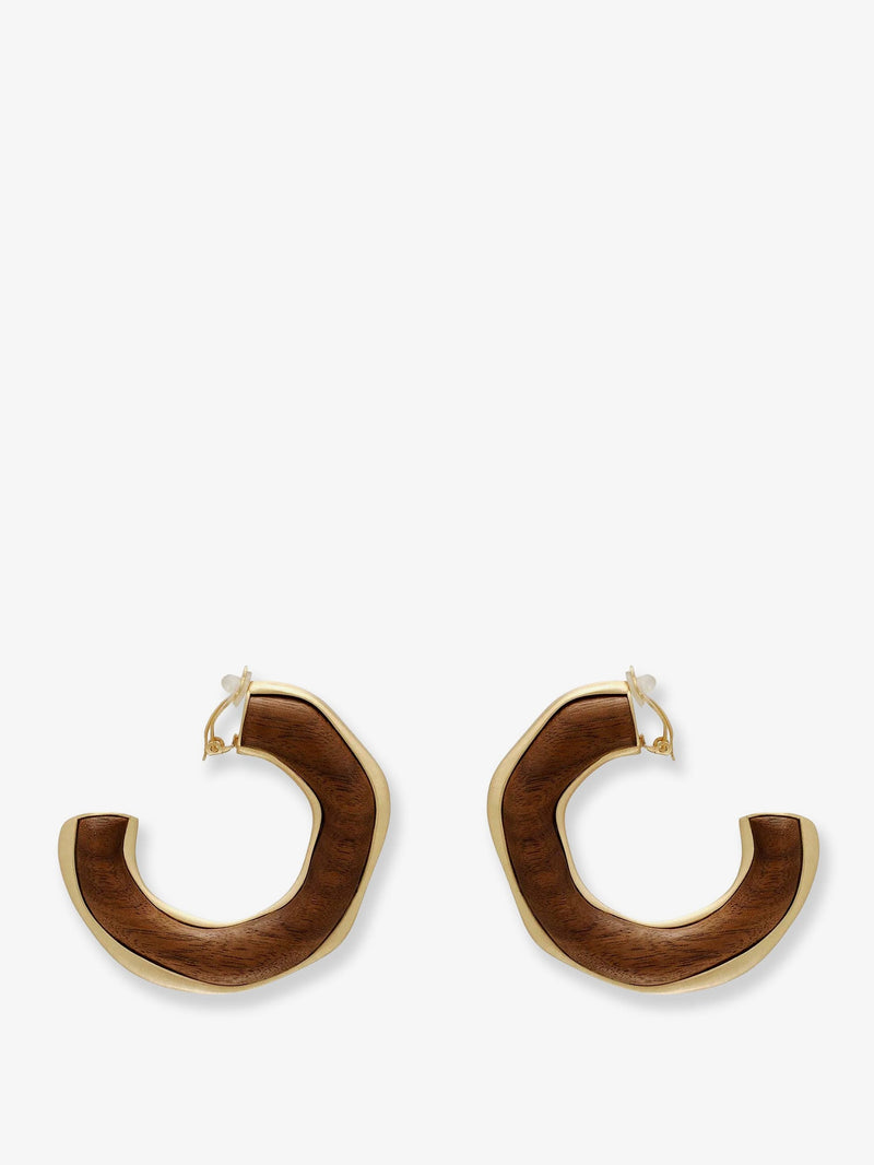 Cult Gaia Cult Gaia Madeira Natural Wood Earrings Brown - World Class Fashion