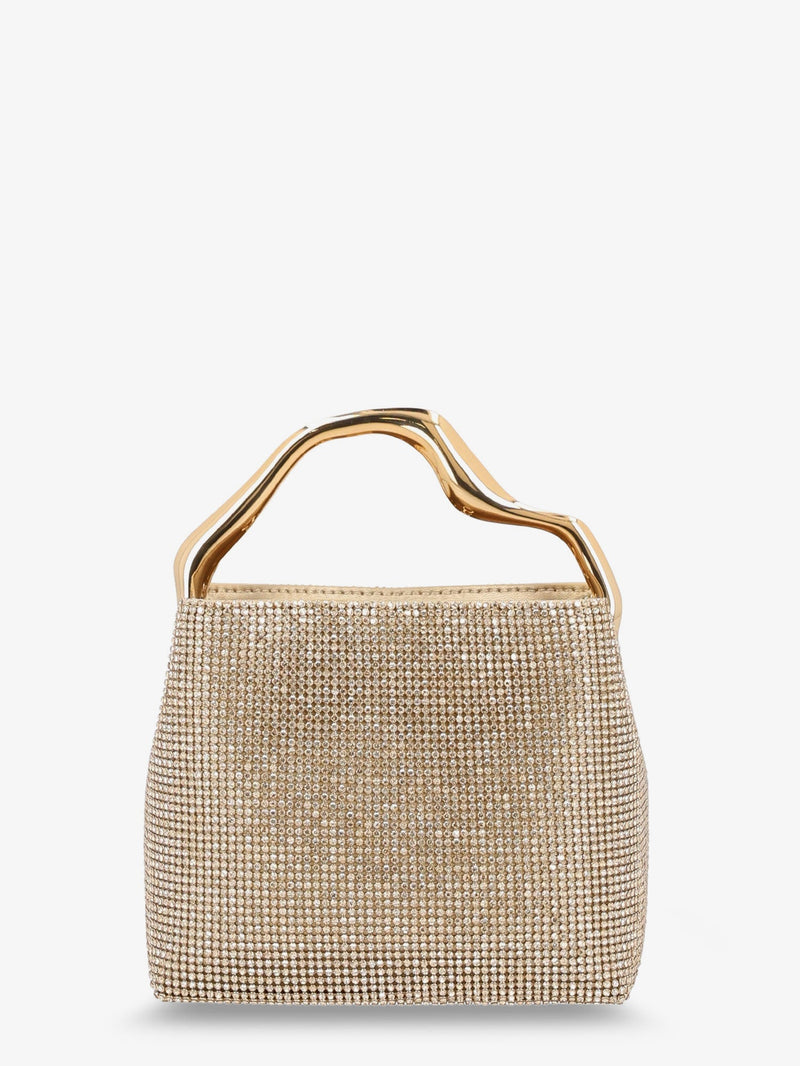 Cult Gaia Cult Gaia Solene Mini Handbag Gold with Crystals - World Class Fashion