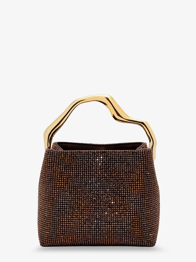 Cult Gaia Cult Gaia Solene Mini Handbag with Crystals Brown - World Class Fashion