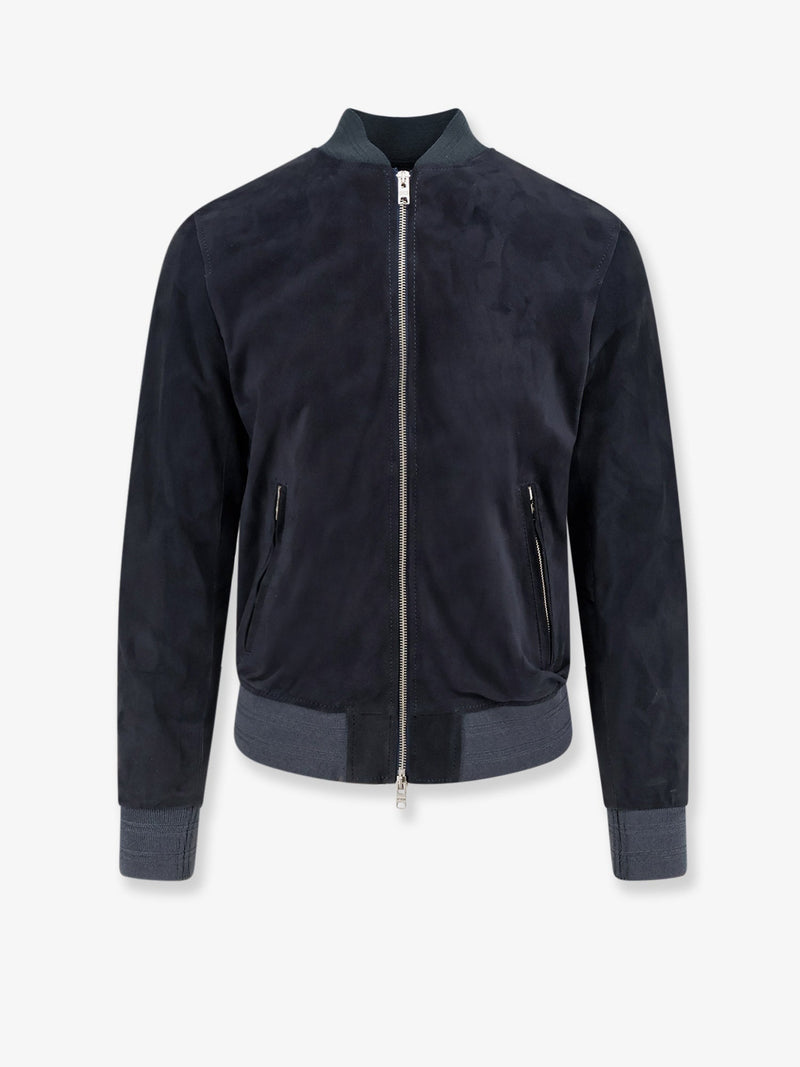 Dfour Dfour Suede Jacket Blue Men - World Class Fashion