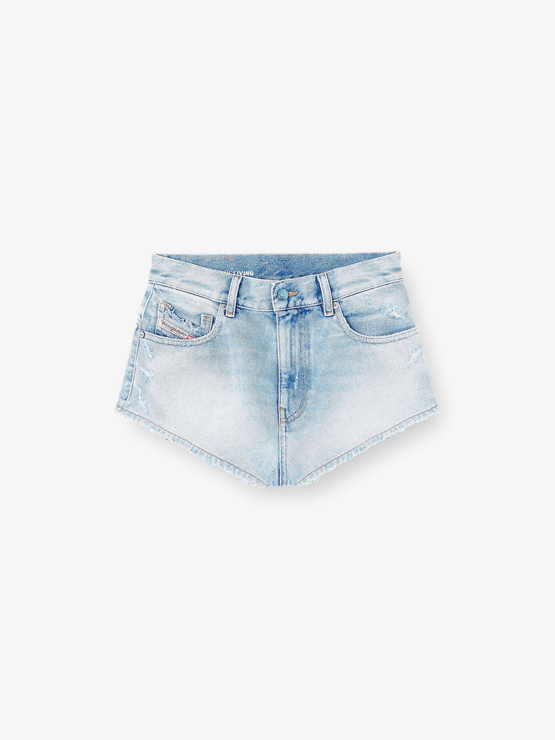 Diesel Diesel Blue Denim Shorts With Destroyed Effect - World Class Fashion