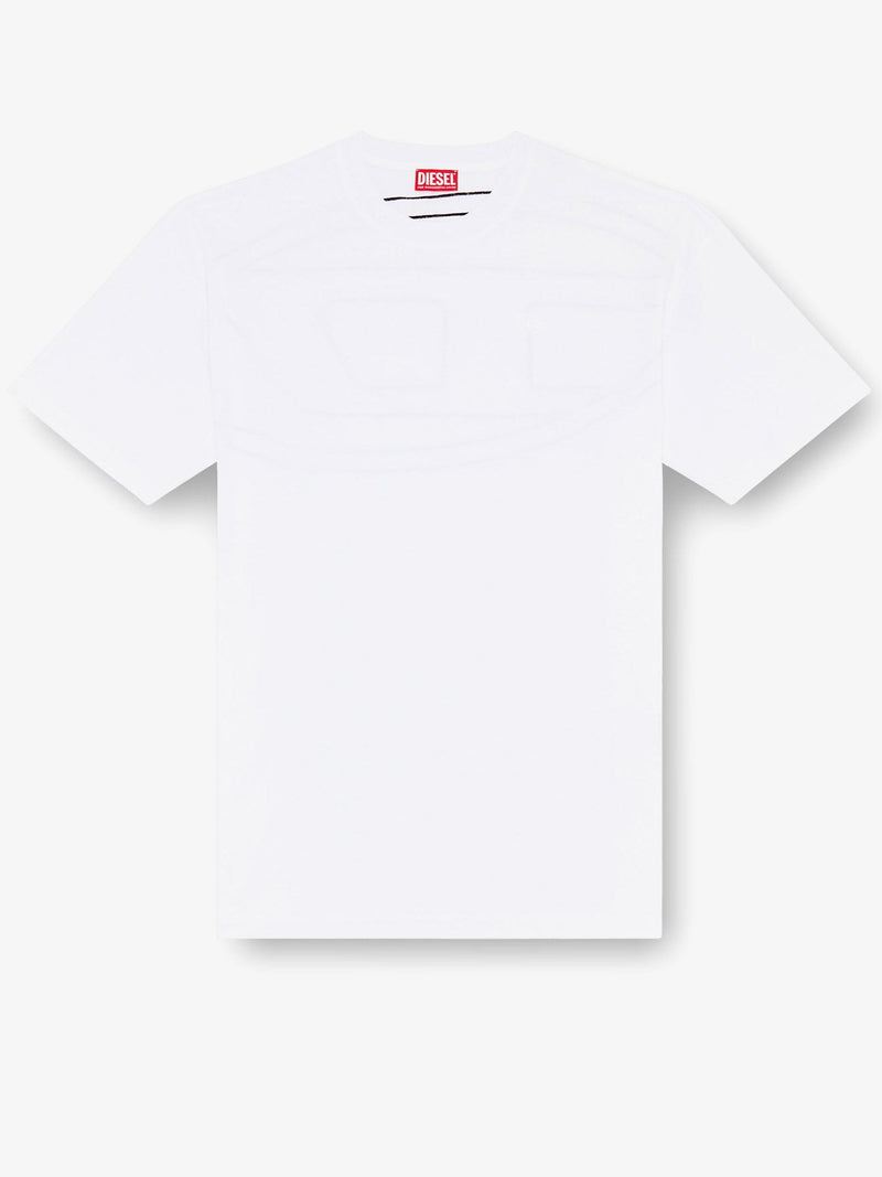 Diesel Diesel T-Boggy-Megoval-D Cotton T-Shirt White - World Class Fashion