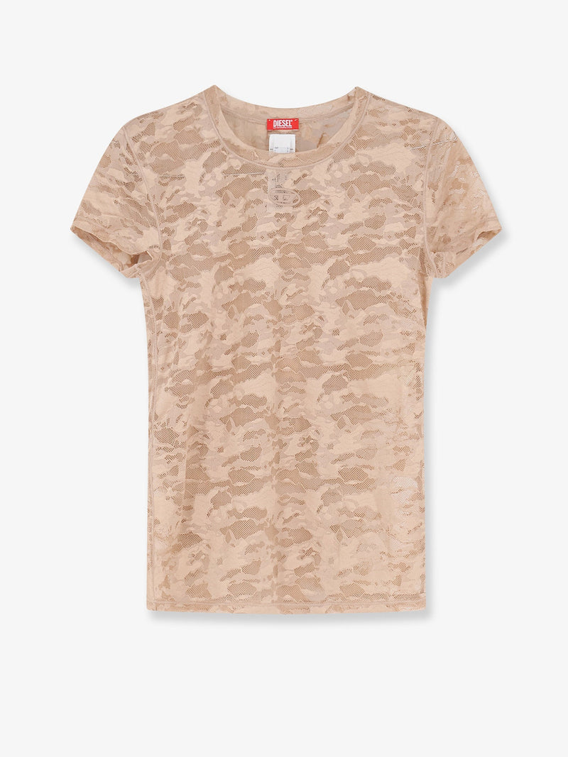 Diesel Diesel Kasia-Utlt Lace T-Shirt Beige - World Class Fashion