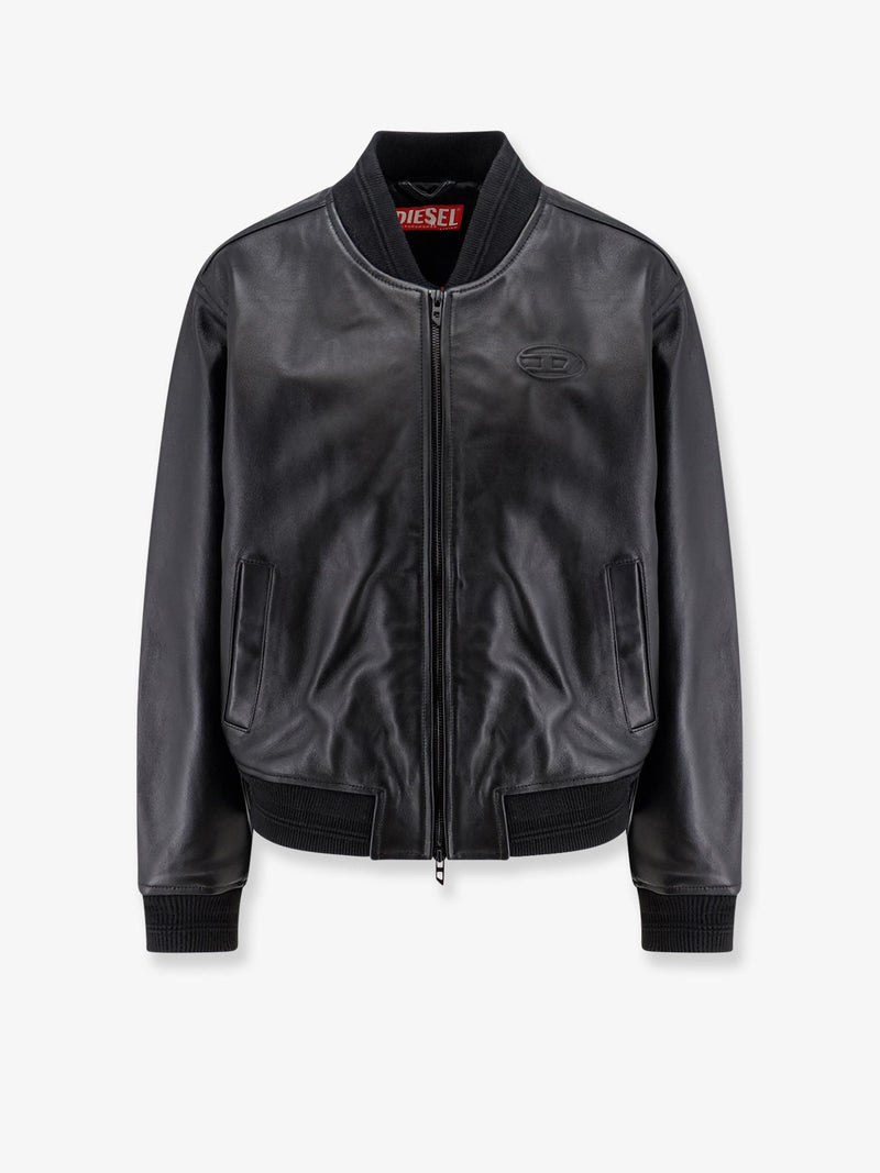 Diesel Chaqueta de cuero Ilyan de Diesel negra para mujer - World Class Fashion
