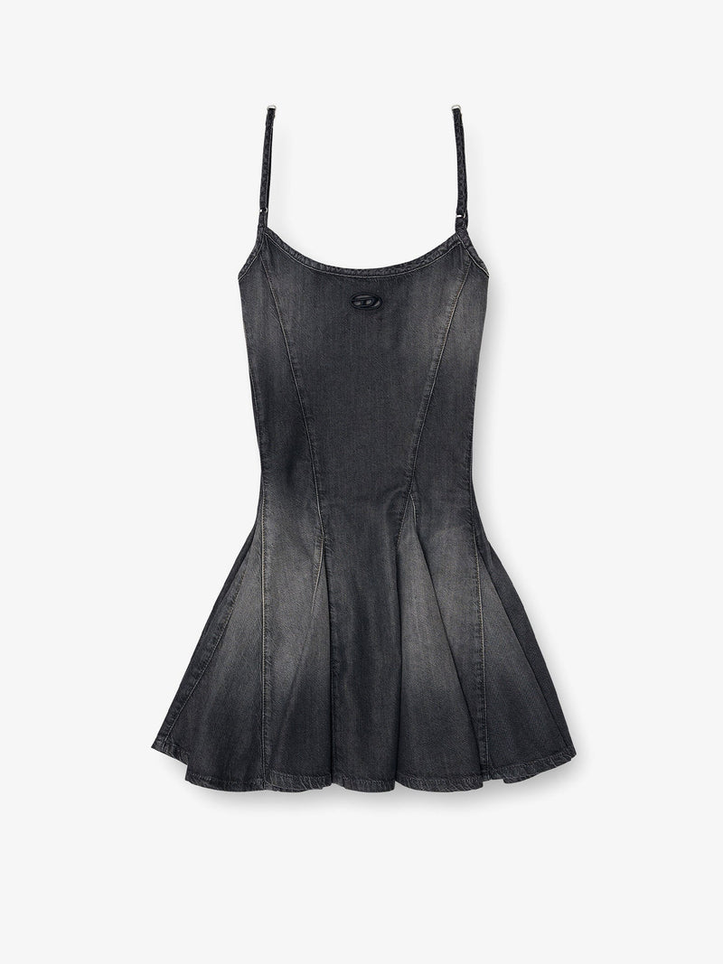 Diesel Diesel De-Spoky-S Denim Short Dress Black - World Class Fashion