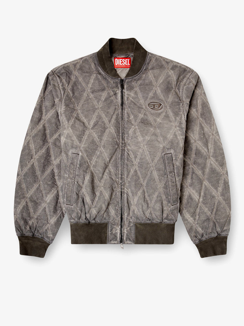 Diesel Diesel J-Type-Treat Diamond-Quilted Jacket Grey - World Class Fashion