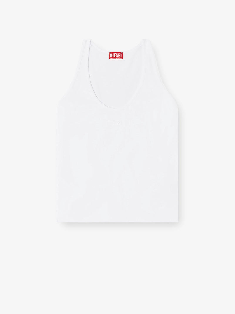 Diesel Diesel Ribbed Cotton Tank Top White - World Class Fashion