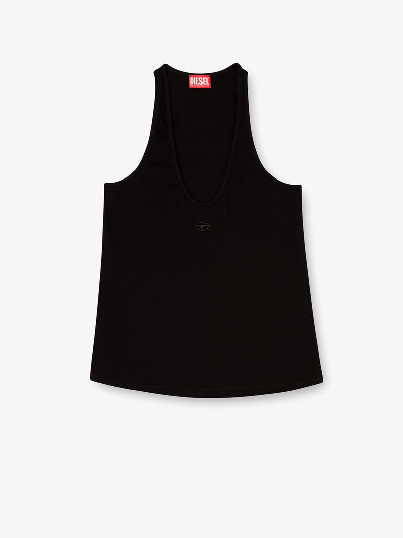 Diesel Diesel Ribbed Cotton Tank Top Black Women - World Class Fashion