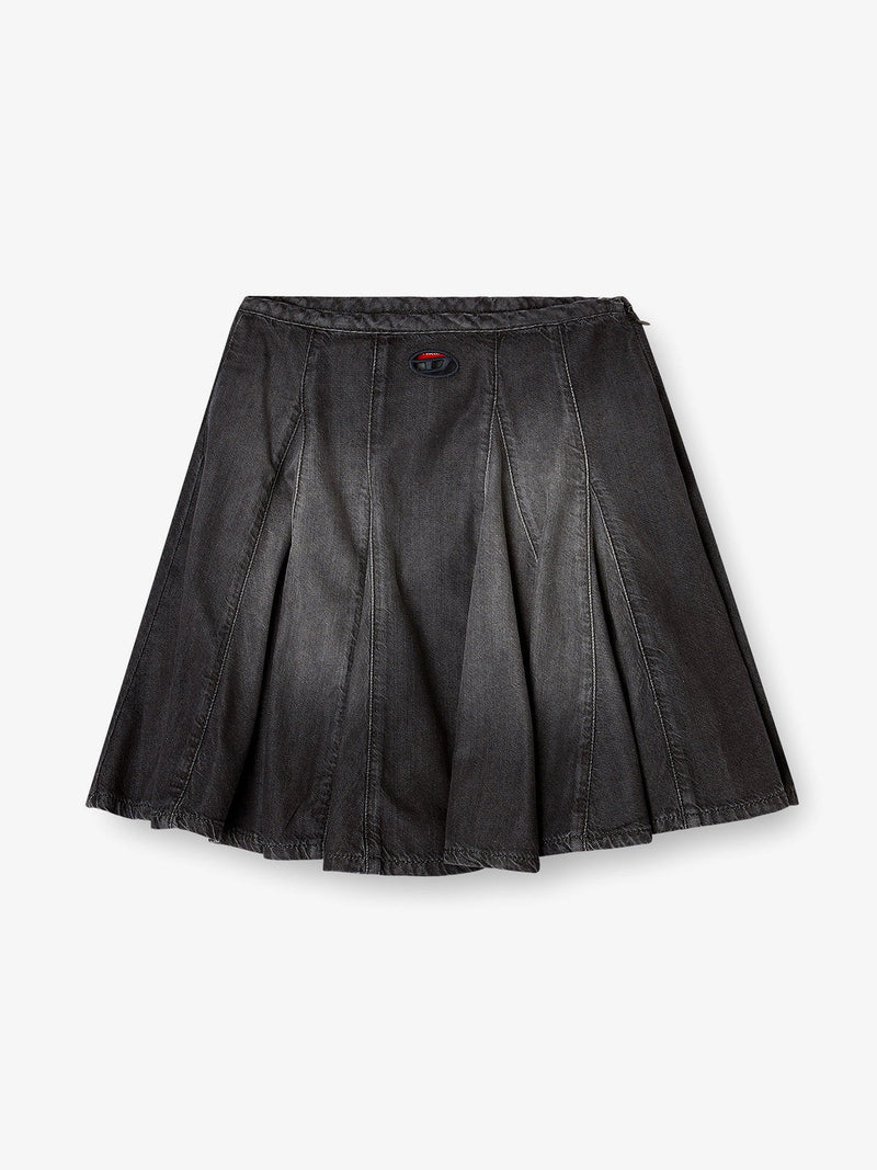 Diesel Diesel De-Spiki-S Short Denim Skirt Black - World Class Fashion