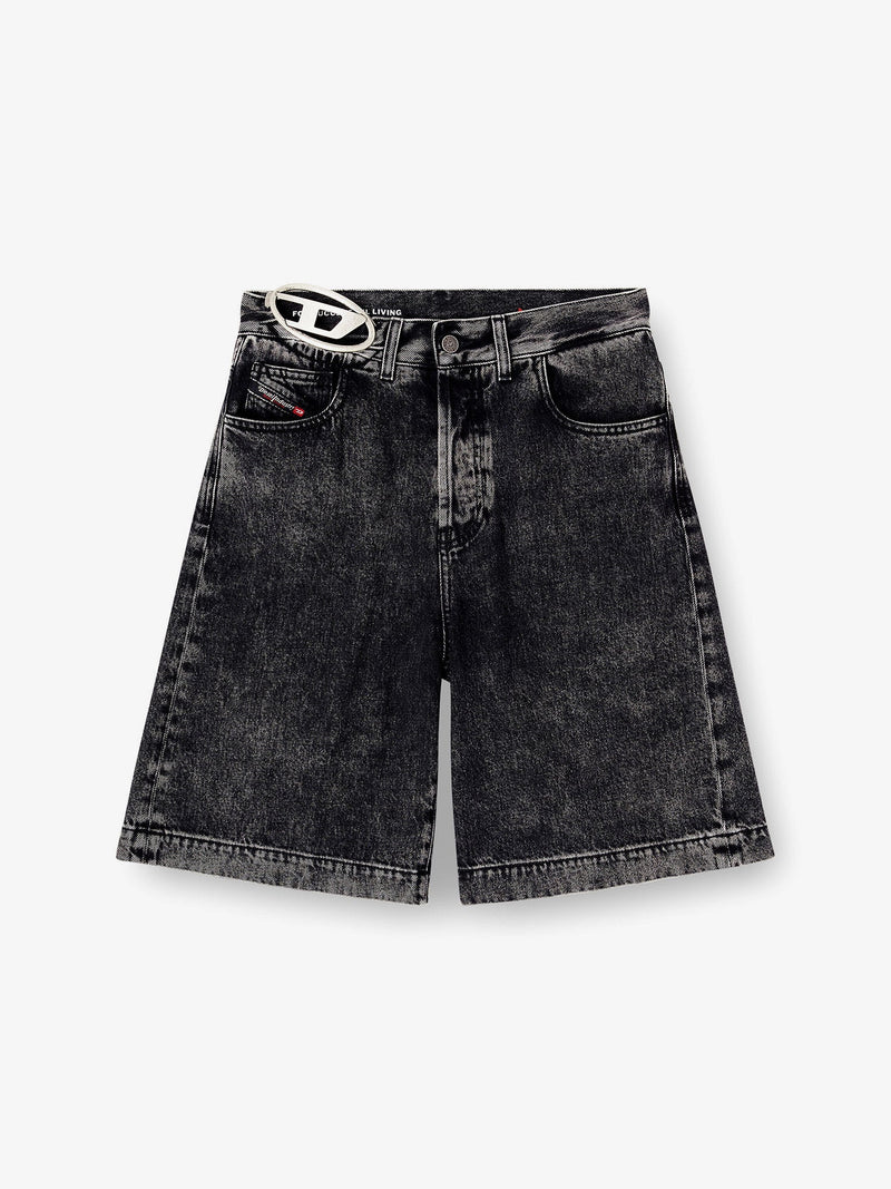 Diesel Diesel De-Sire-Short S2 Black Denim Bermuda Shorts - World Class Fashion