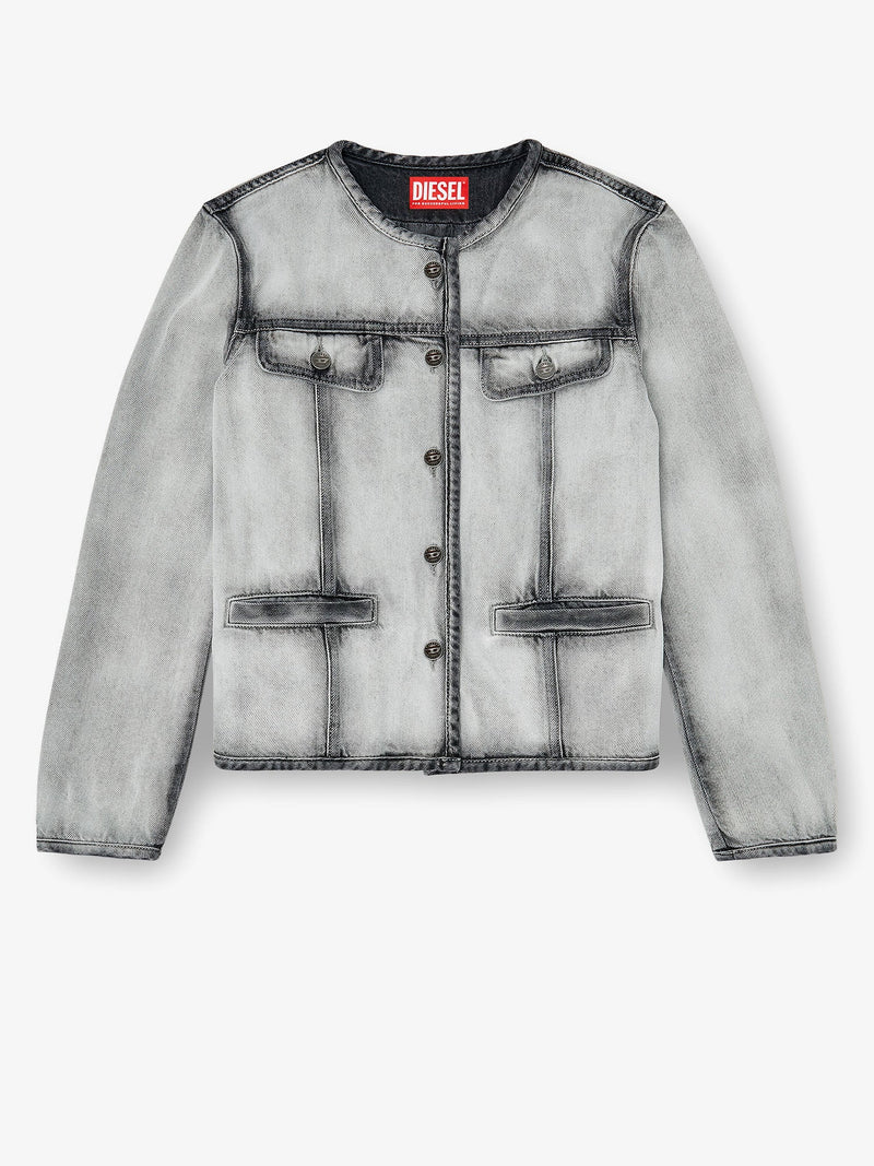 Diesel Chaqueta Diesel De-Grafy-Fsi de algodón y lyocell gris - World Class Fashion
