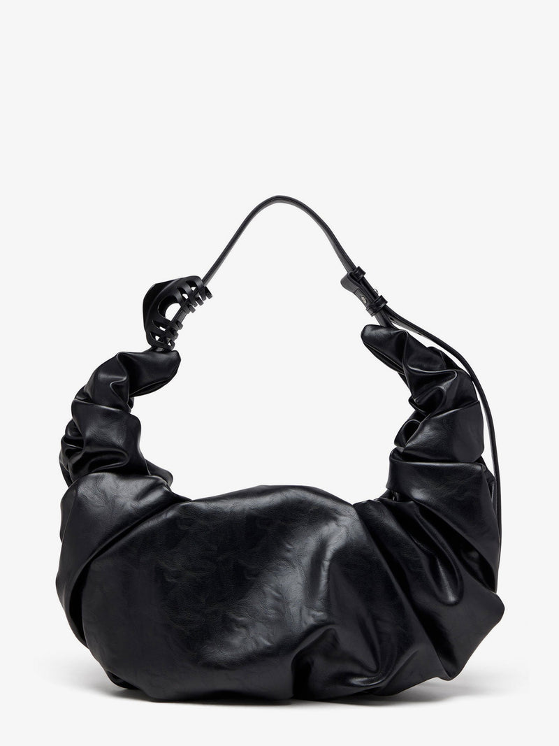 Diesel Diesel Grab-D Hobo L PU Crossbody Bag Black - World Class Fashion
