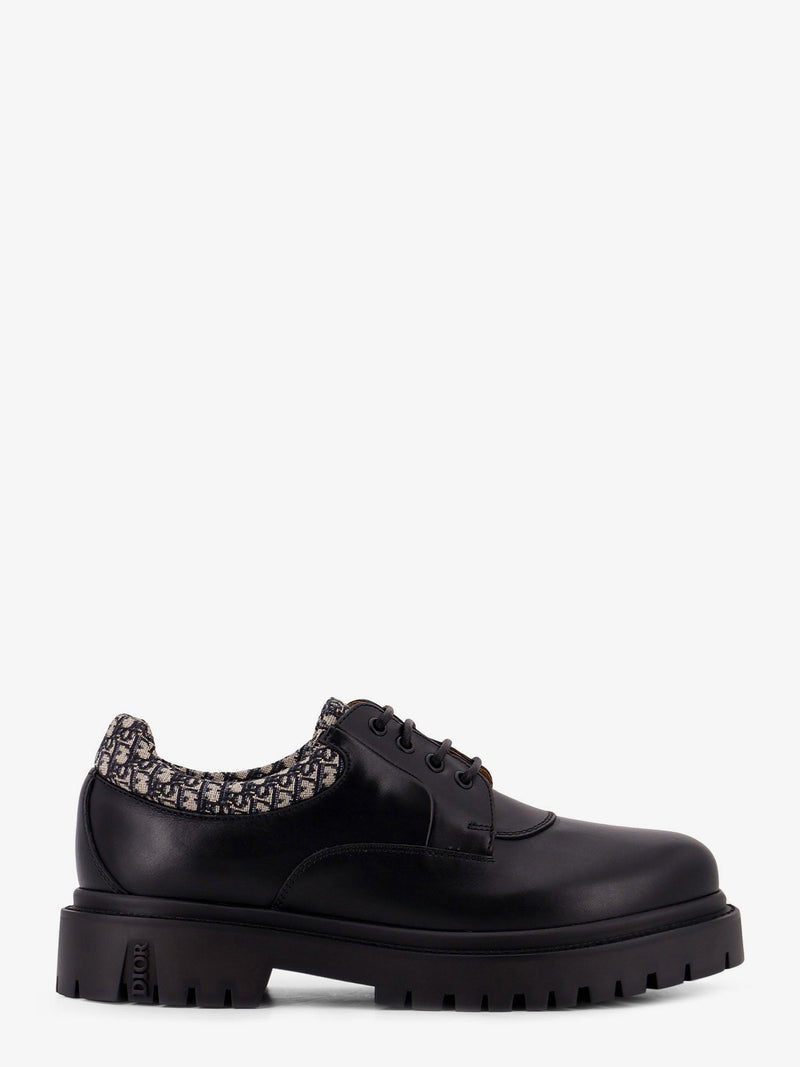 Dior Dior Dh Dexpii Zapatos de Cordones de Cuero Negros para Hombre - World Class Fashion