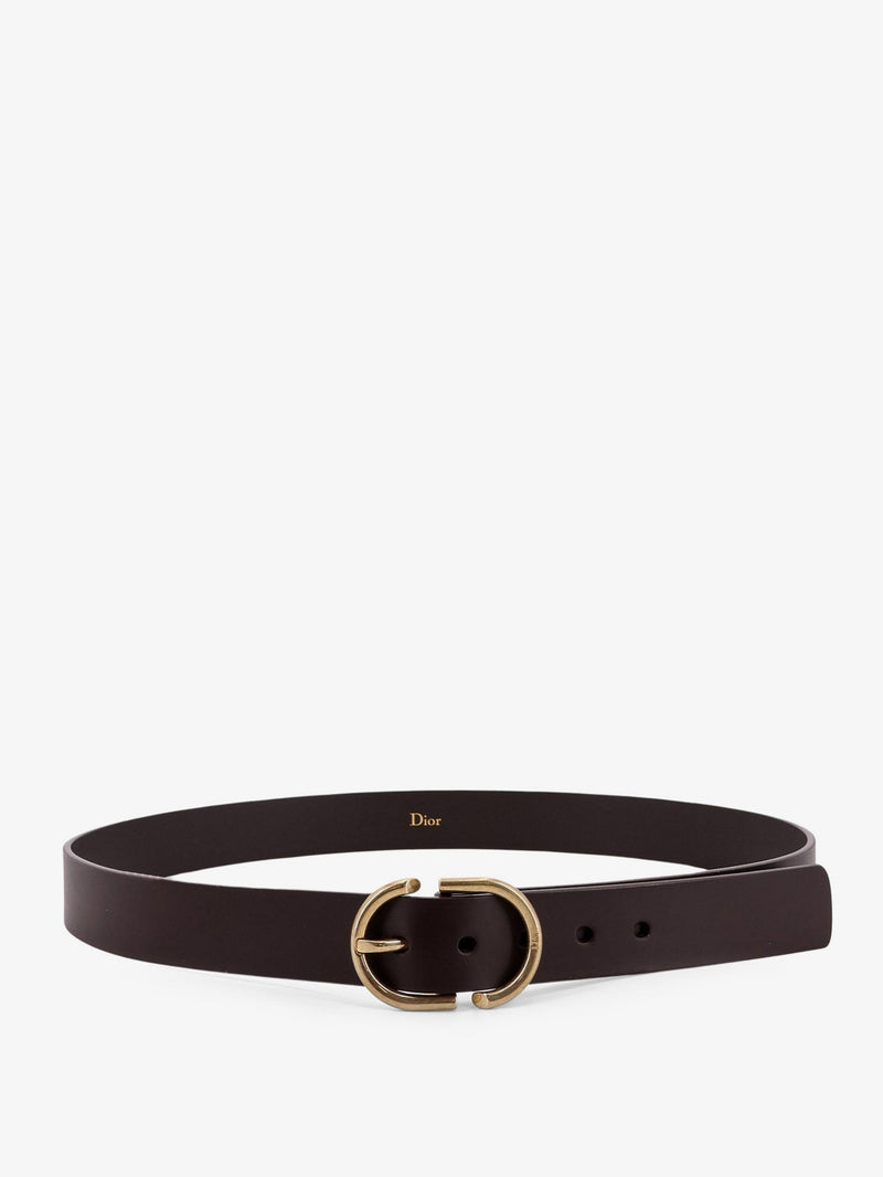 Dior Dior Leather Belt Dark Brown Men - World Class Fashion