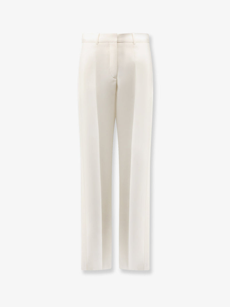 Dior Pantalones Dior esmoquin de lana y seda blancos - World Class Fashion
