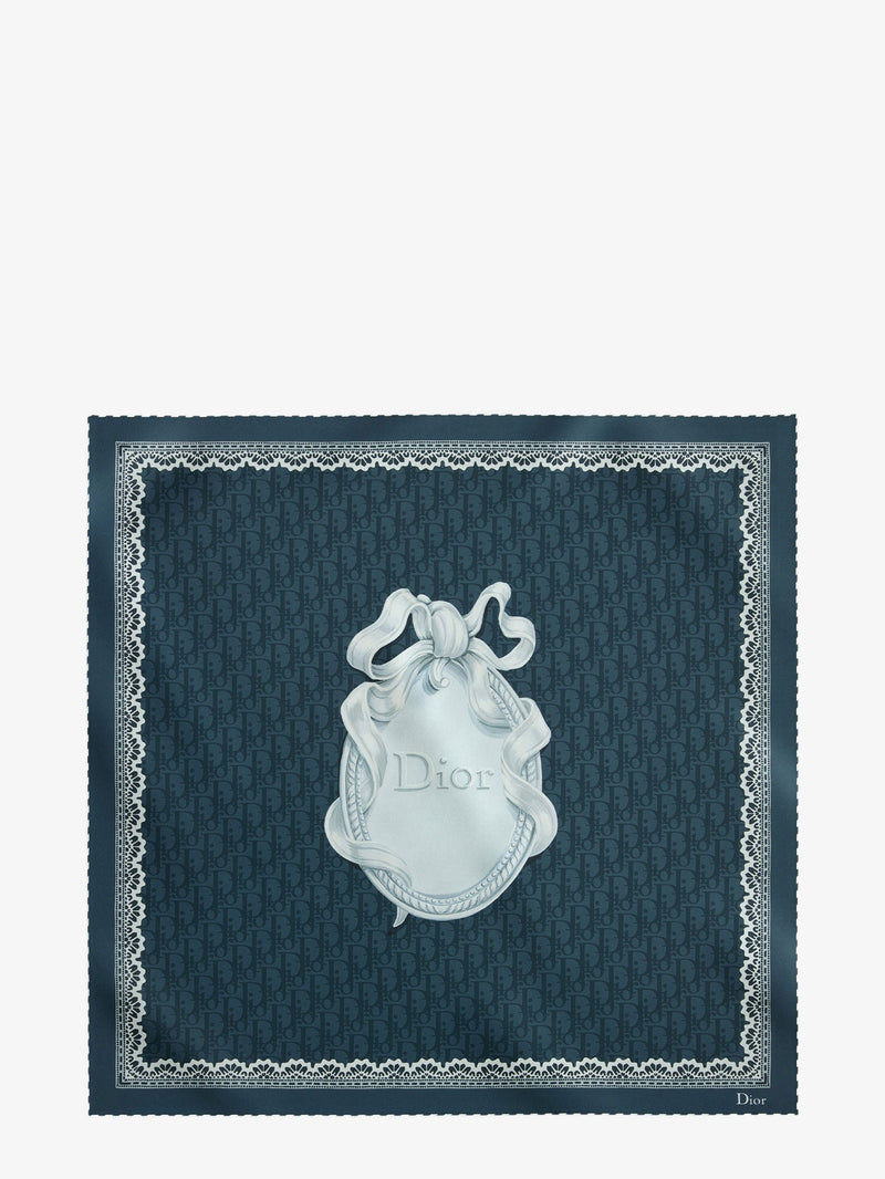 Dior Dior Dior Médaillon 70 Squared Silk Foulard Blue - World Class Fashion