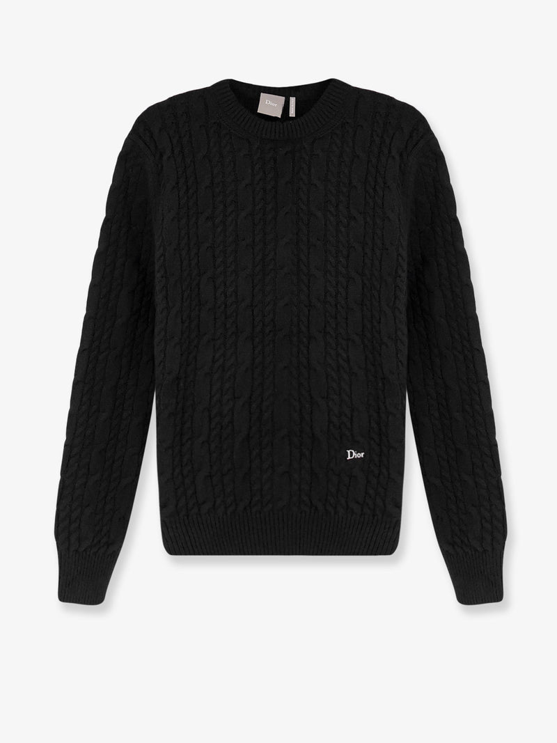 Dior Dior Suéter Cableado de Cashmere Negro para Hombre - World Class Fashion