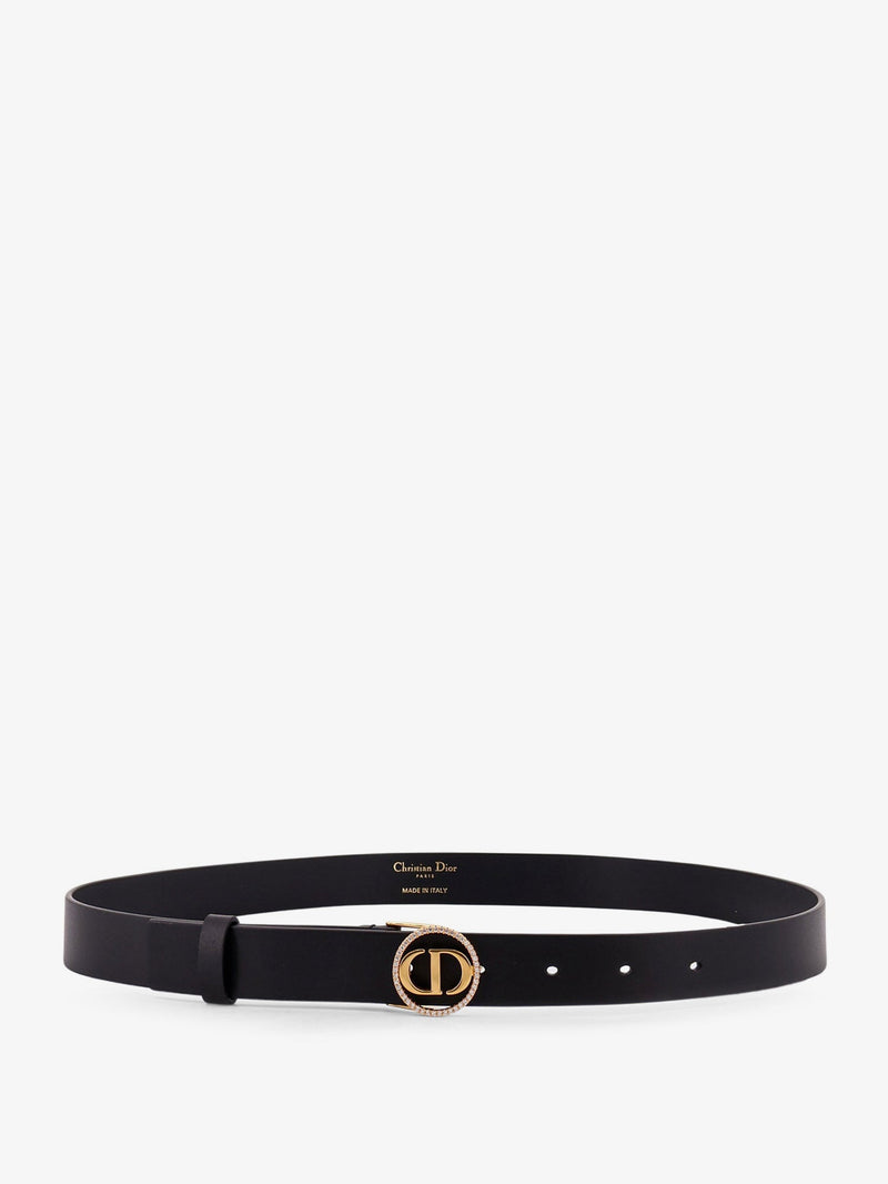 Dior Dior 30 Montaigne Leather Belt Black - World Class Fashion