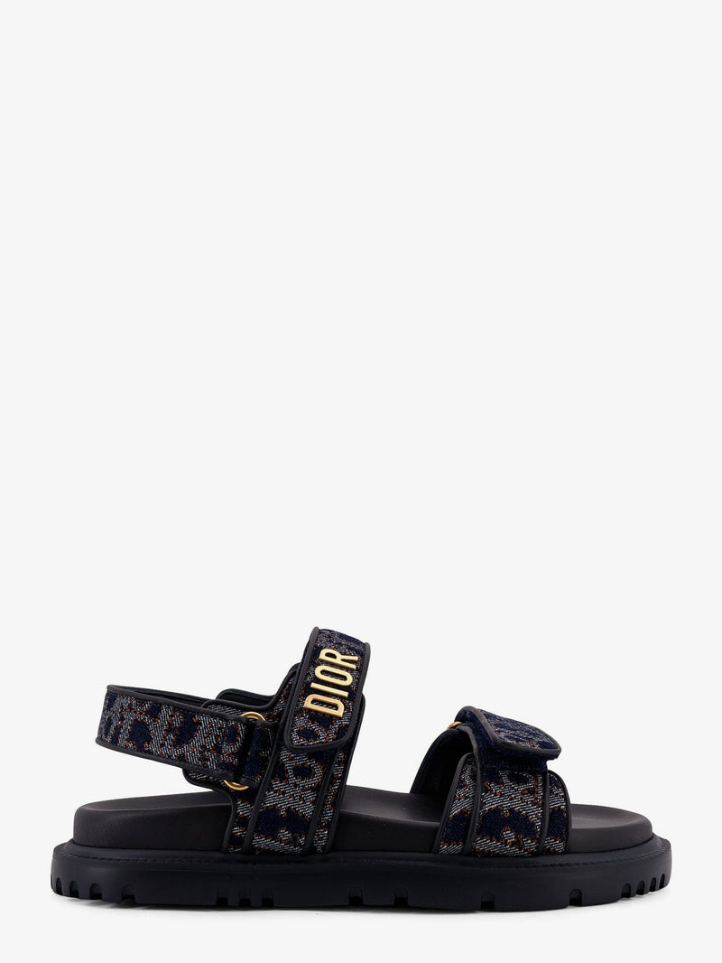 Dior Dior Dior Oblique Denim Dioract Sandals Blue - World Class Fashion