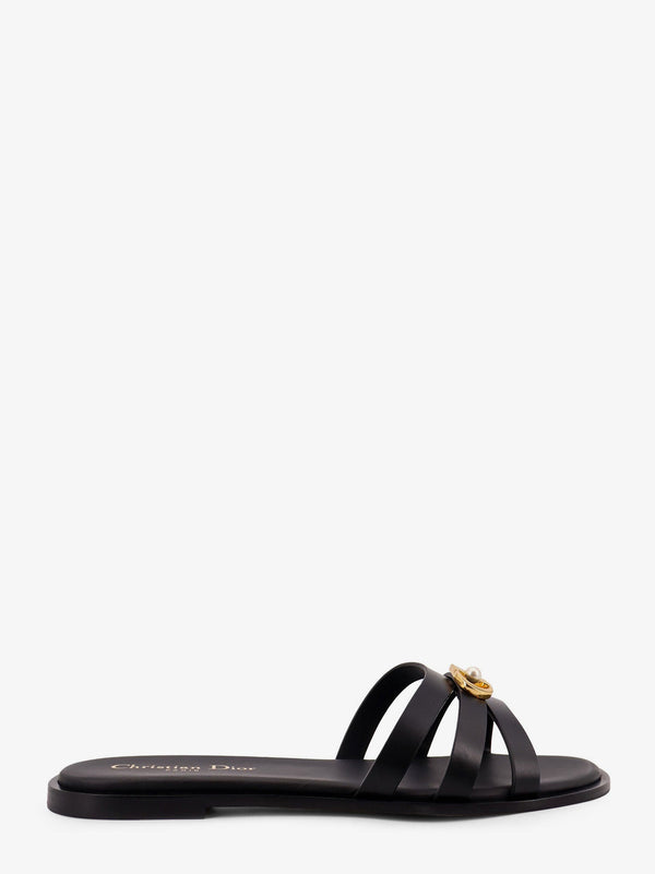 Dior 30M Leather Sandals With Metal Cd Logo