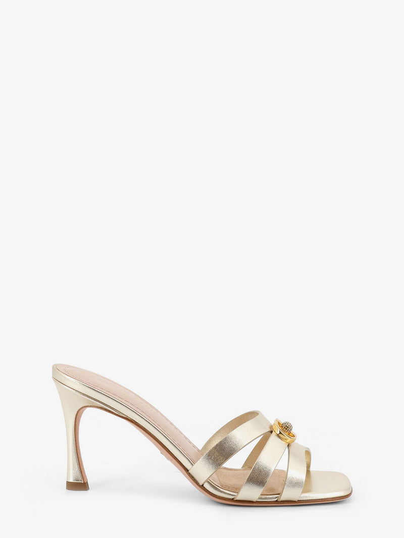 Dior Dior Laminated Leather Sandals Gold Women - World Class Fashion