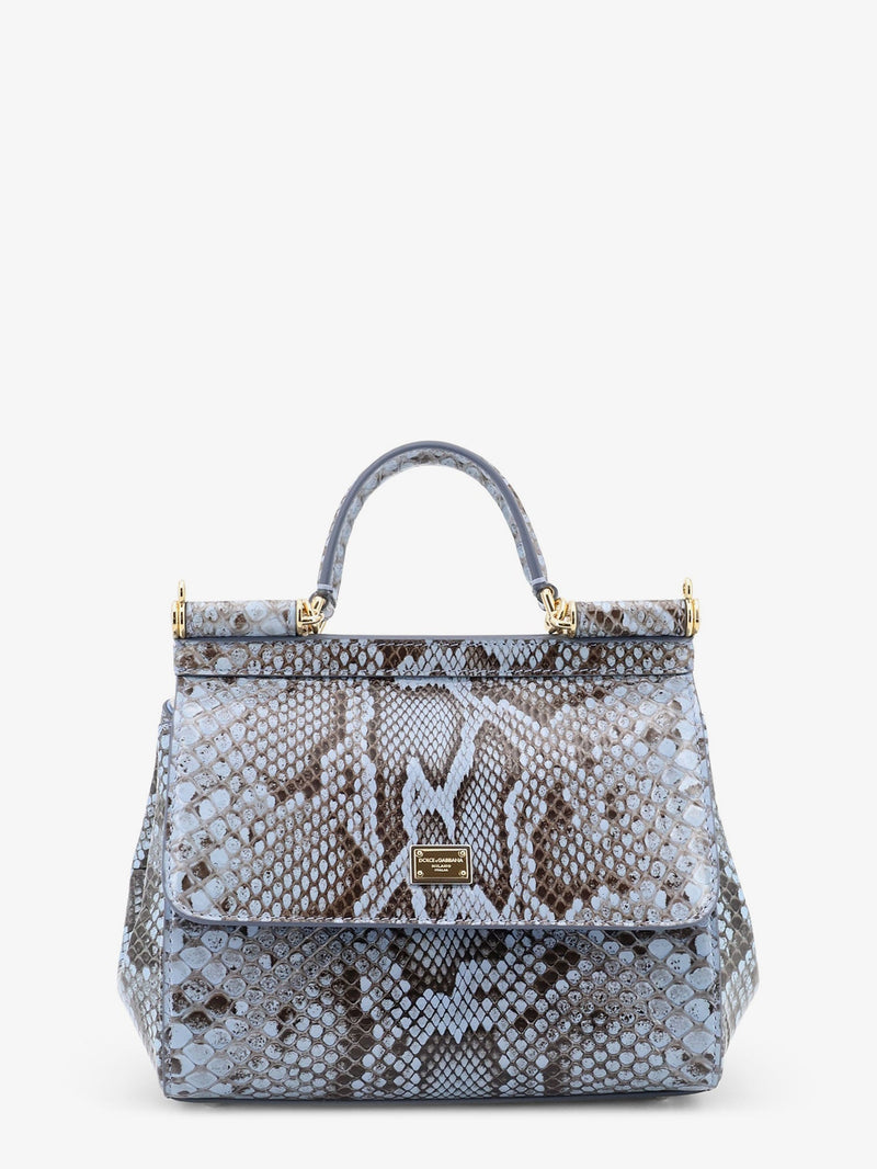 Dolce & Gabbana Bolso de mano Sicily Python de Dolce & Gabbana, azul - World Class Fashion